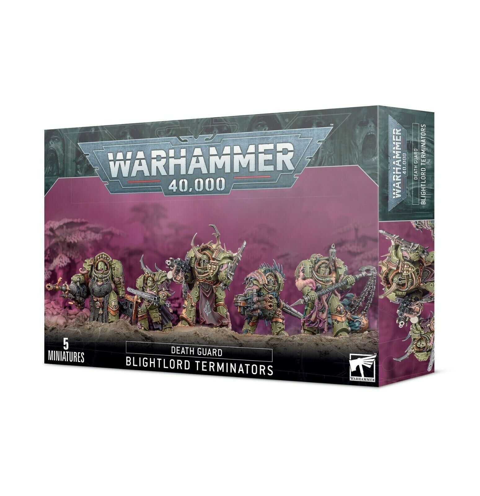 BLIGHTLORD TERMINATORS 5 miniature WARHAMMER 40K games workshop NURGLE citadel D