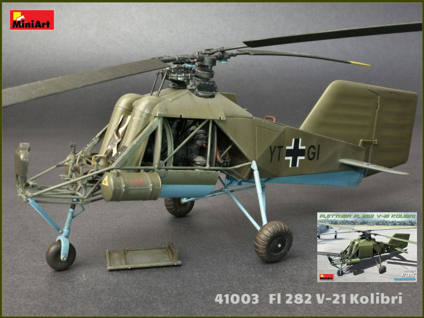 Flettner Fi 282 V-21 Kolibri Helicopter Plastic Kit 1:35 Model MINIART