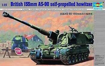 British 155mm AS-90 Self-Propelled Howitzer 1:35 Plastic Model Kit TRUMPETER