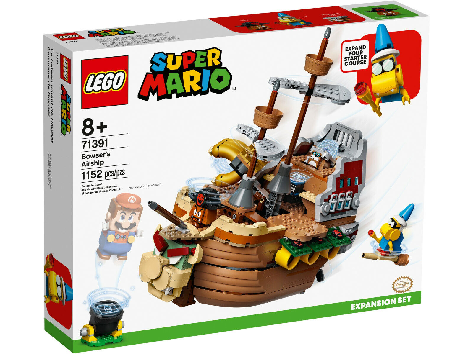 Lego Super Mario 71391 Il Veliero Volante di Bowser Nuovo Pack di Espansione