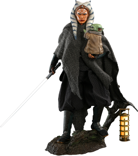 Star Wars Grogu The Child & Rosario Dawson Ahsoka Tano Hot Toys Sideshow DX21
