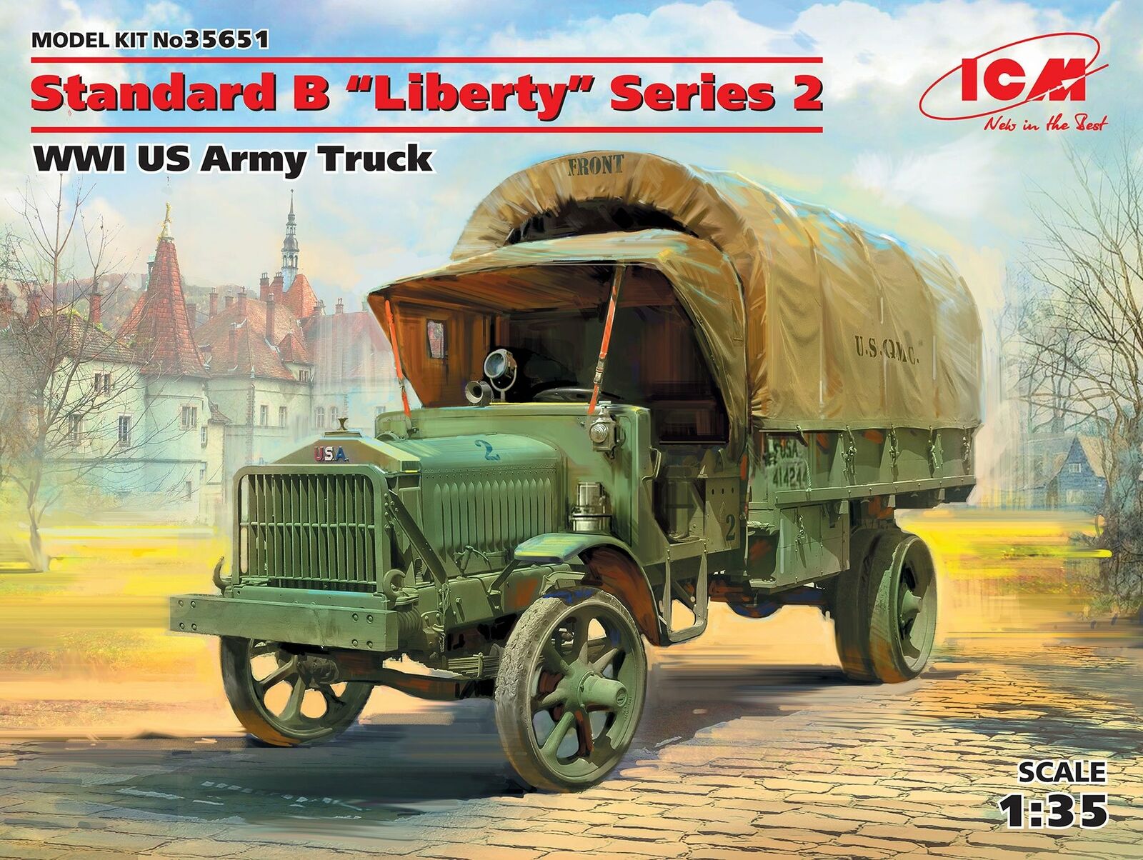 Standard B Liberty Series 2, WWI Us Army Truck 1:35 Plastic Model Kit ICM