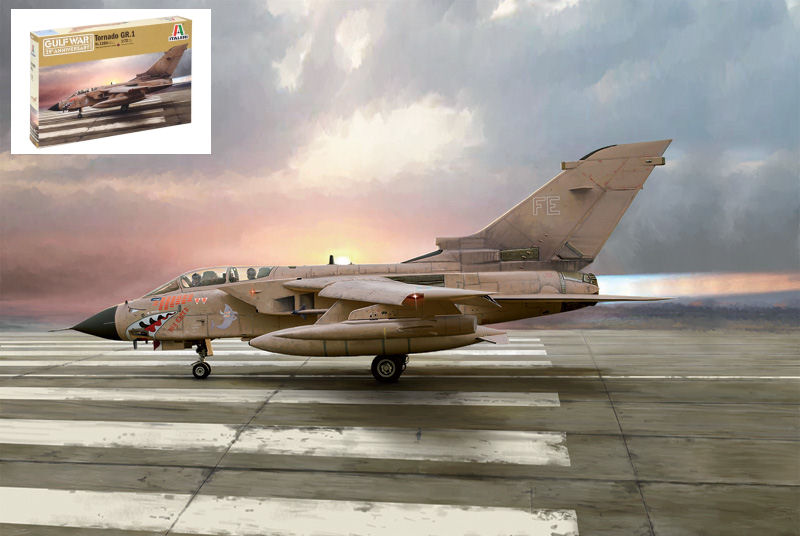 Tornado Gr.1 R.A.F. 1991 Gulf War Fighter Plastic Kit 1:72 Model ITALERI