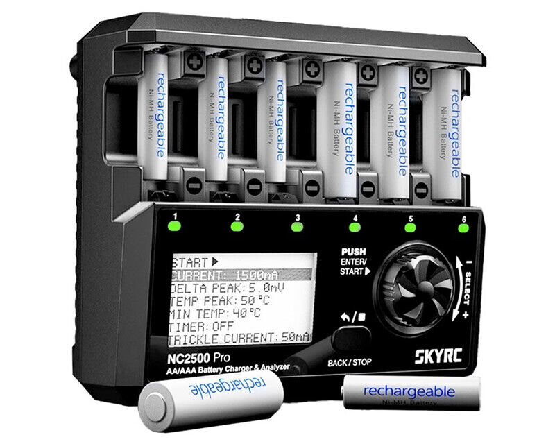 SkyRC SK100185 Caricabatt. NC2500 Pro Battery Charger 6 AA/AAA DC 3A modellismo