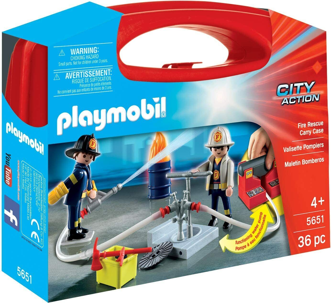 Originale Playmobil City Action 5651 Valigetta Pompieri - New And Sealed