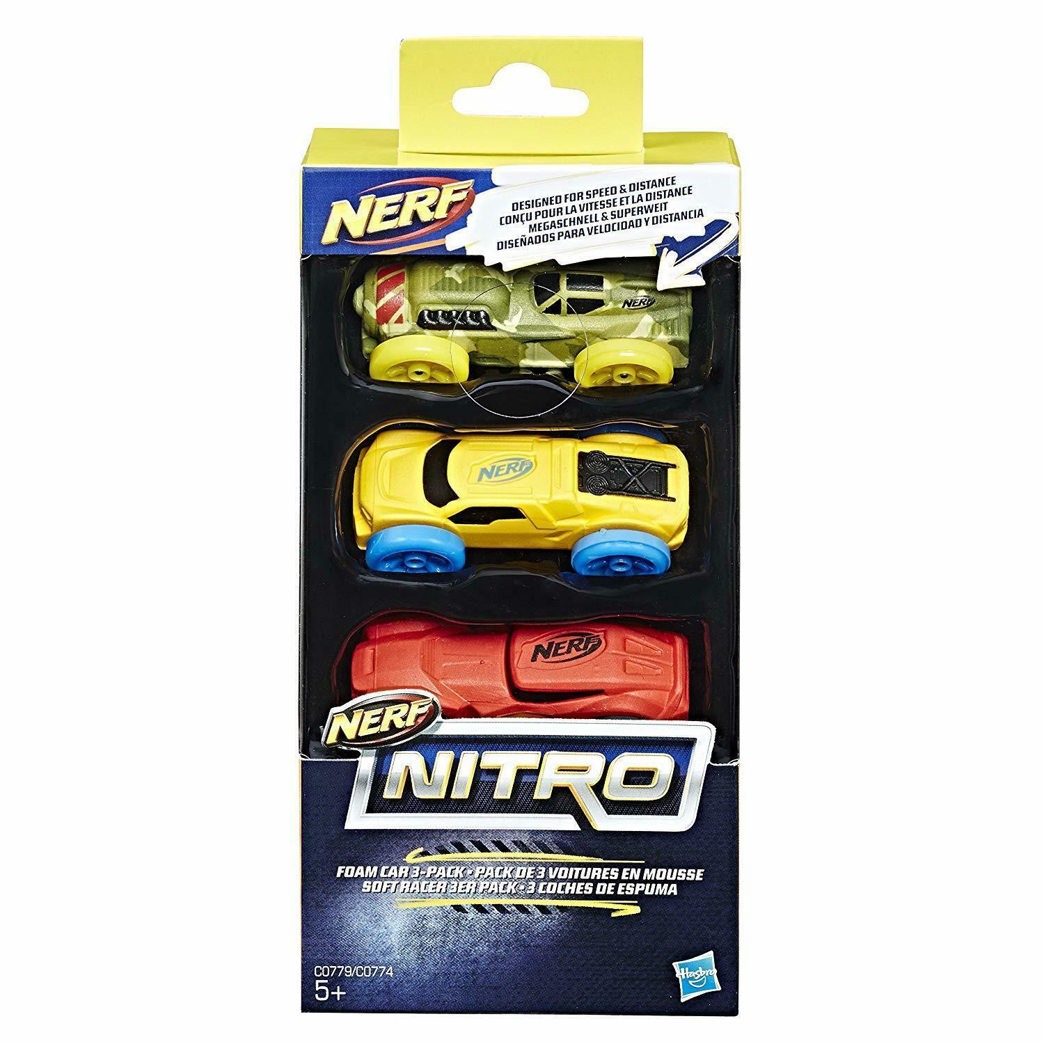 HASBRO NERF NITRO FOAM CARS CONFEZIONE DA 3 AUTO 3-PACK CARS C0779/C0774