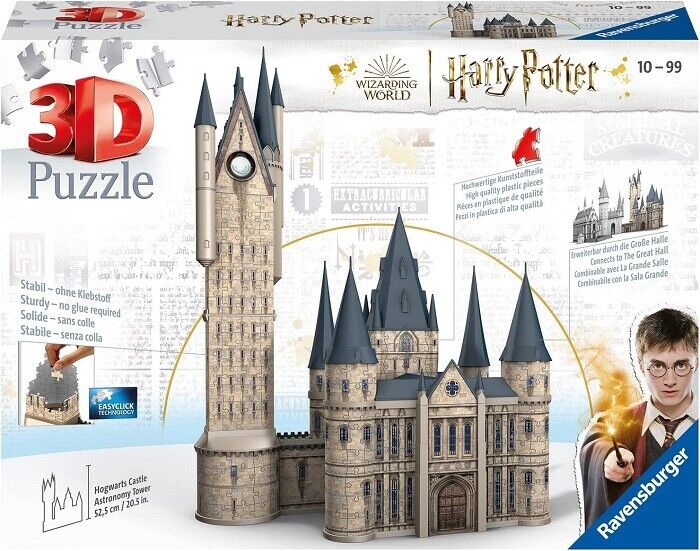Ravensburger 3D Puzzle Torre di Astronomia di Hogwarts Harry Potter, 540 Pezzi