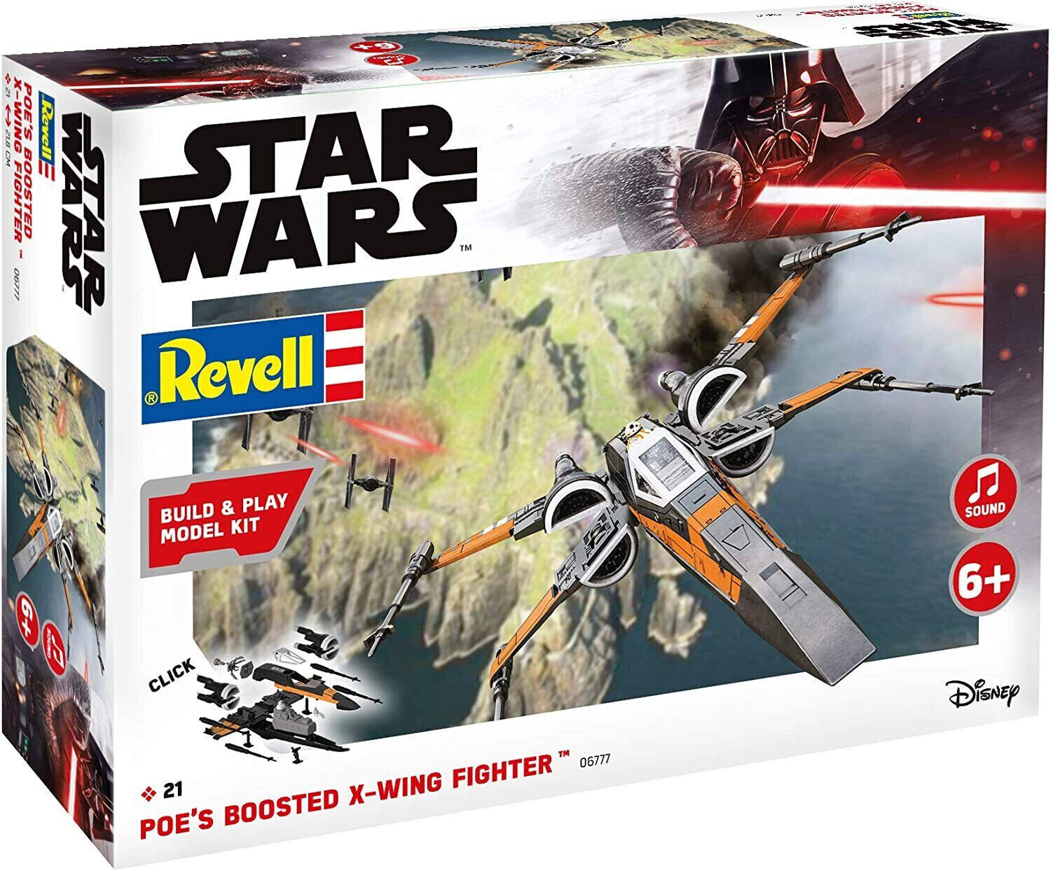 REVELL 1:78 STAR WARS  KIT  POE'S  BOOSTED X-WING FIGHTER CON SUONI    ART 06777