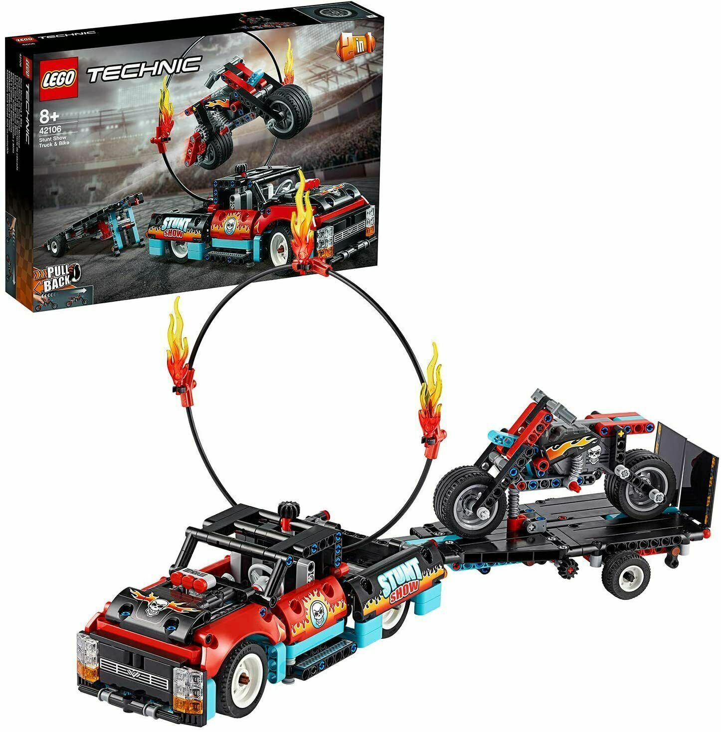 LEGO TECHNIC 2 IN 1 -TRUCK E MOTO DELLO STUNT SHOW STUNT SHOW TRUCK & BIKE 42106