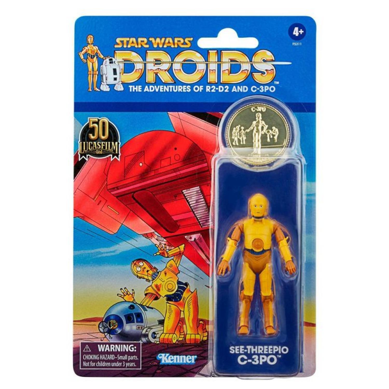 STAR WARS DROIDS - THE ADVENTURES OF R2-D2 AND C-3PO: SEE-THREEPIO C-3PO HASBRO