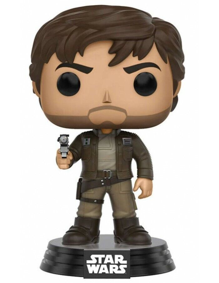 FUNKO POP STAR WARS ROGUE ONE CAPTAIN CASSIAN ANDOR BROWN JACKET FIGURE
