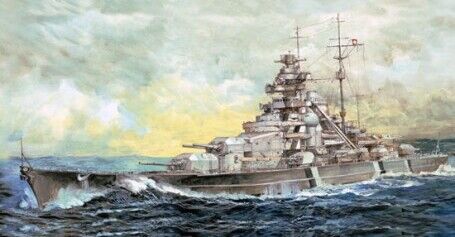 German Bismarck Battleship 1:350 Plastic Model Kit TRUMPETER