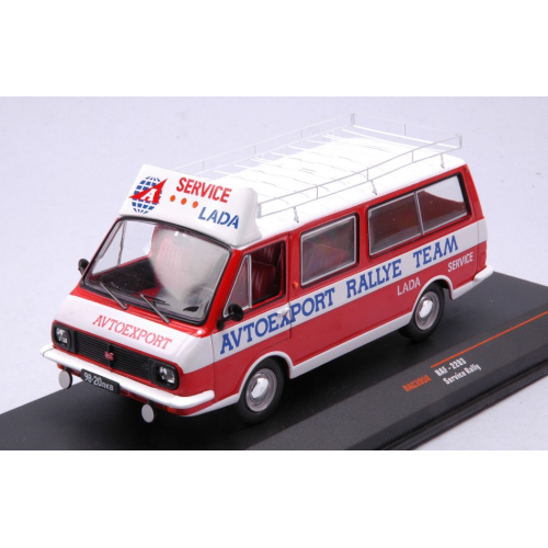 RAF 2203 ASSSITANCE WITH ROOF RACK AND WHEELS 1:43 Ixo Model Auto Rally
