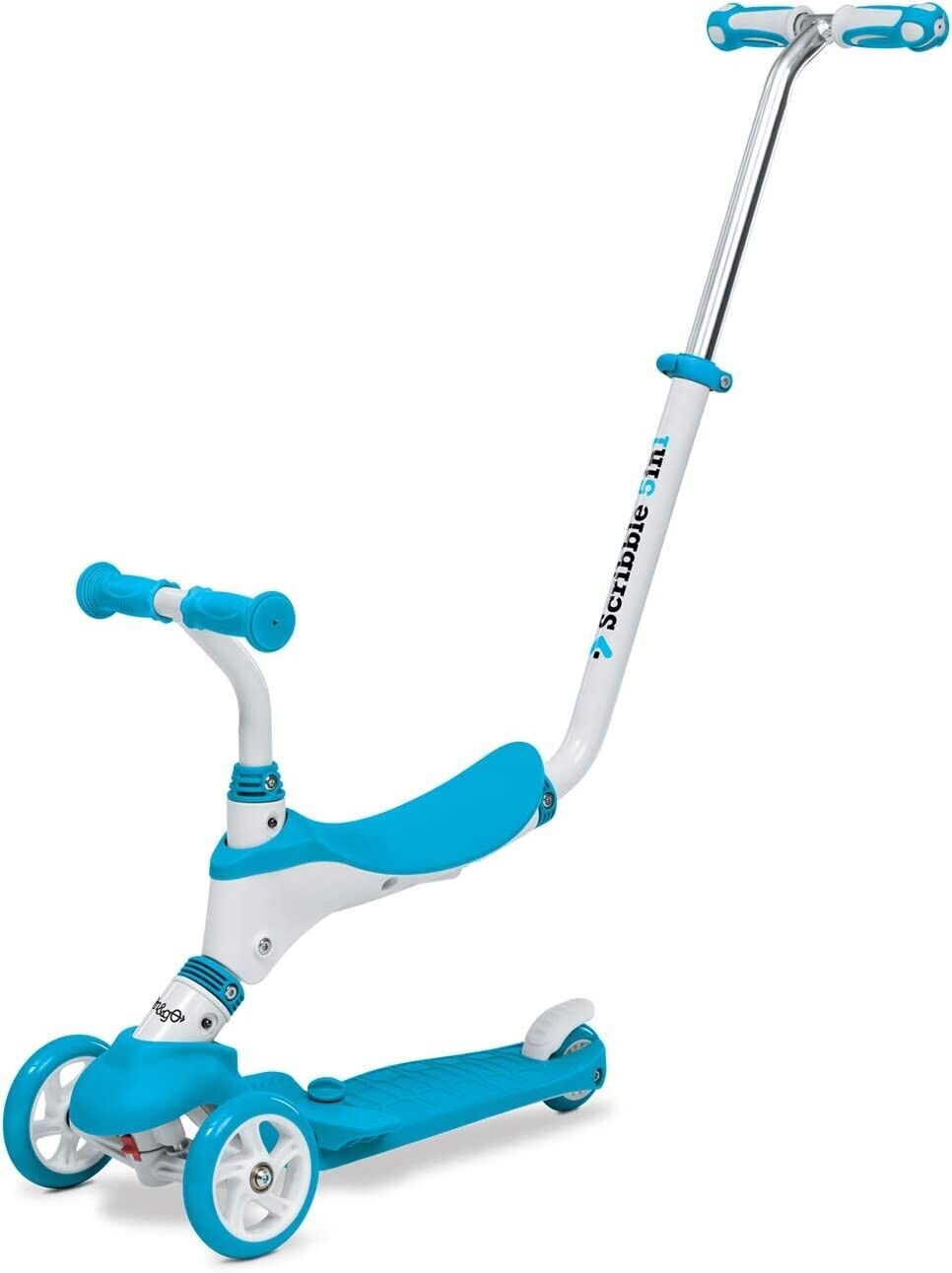 Mondo On&Go - Scribble Monopattino per Bambini 5in1 - Monopattino con Sedile, Pe