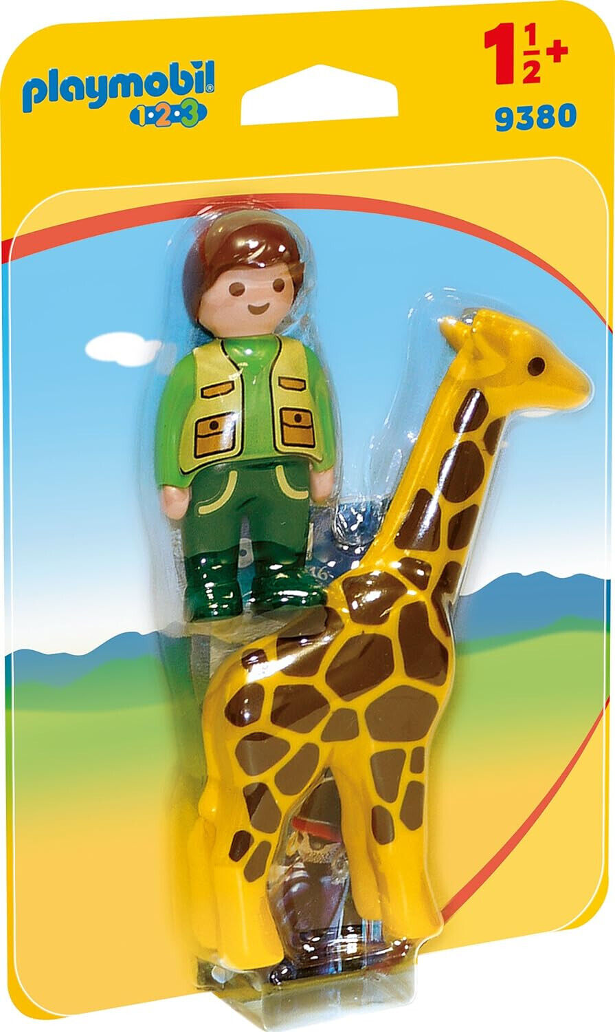 Originale PLAYMOBIL 1.2.3 9380 - Fersenschoner Con Giraffa