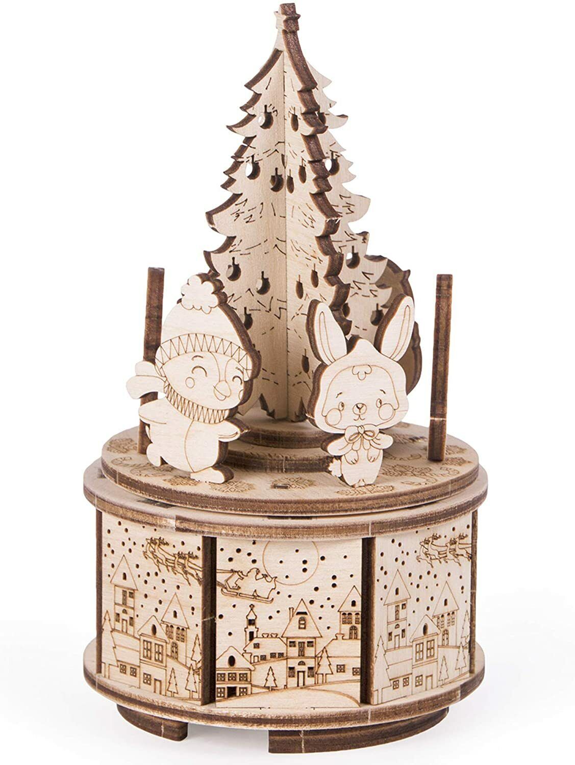 Wood Trick - Music Box - CHRISTMAS DANCE - 3D mechanical wooden puzzle - 39 pcs