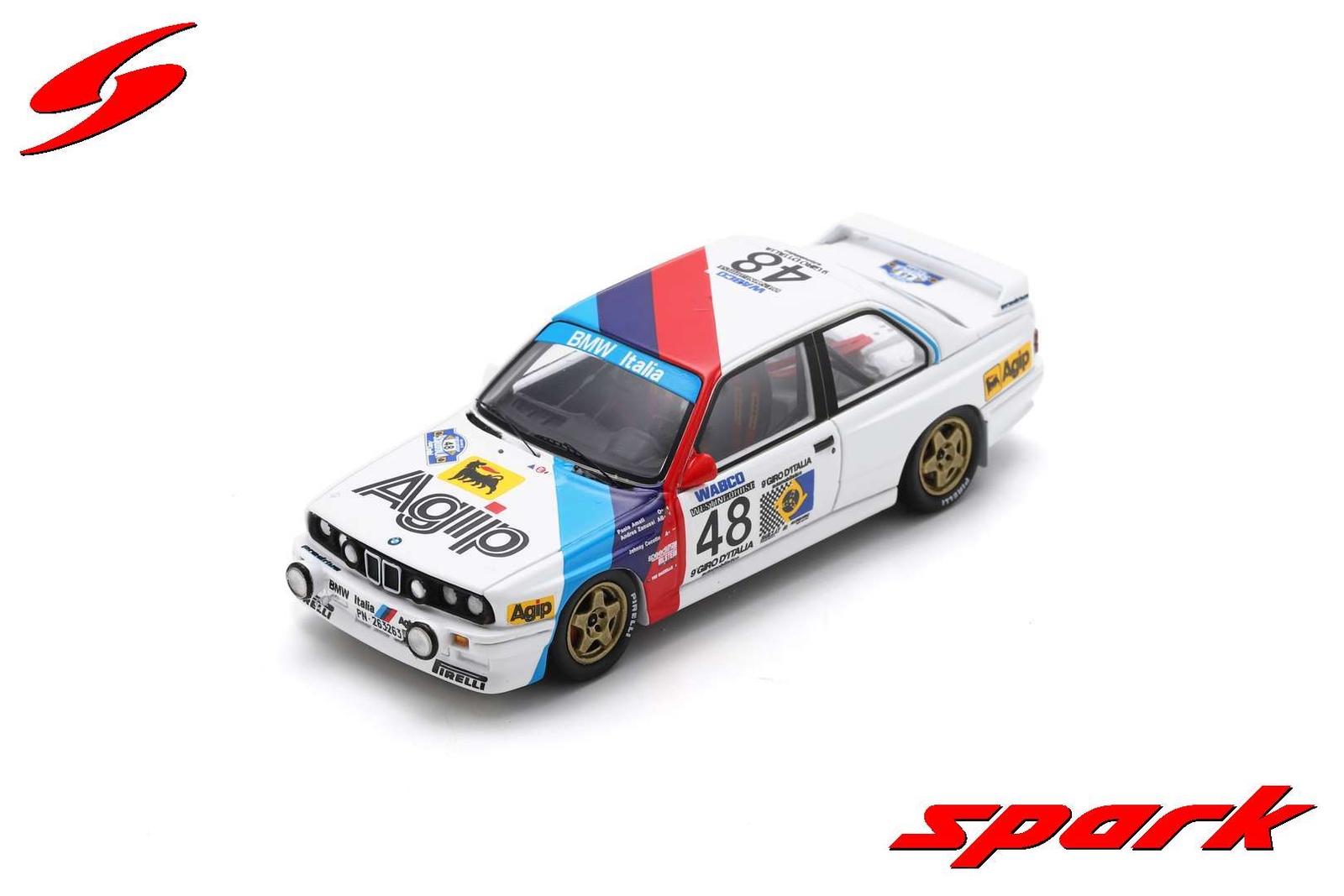 Spark SI021 1/43 BMW E30 M3 NO.48 Prodrive Giro D'Italia 1988 Vettura Limitata