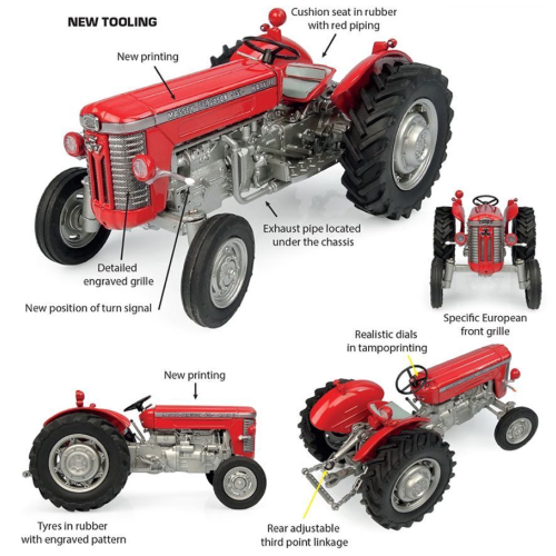 TRATTORE MASSEY FERGUSON 65 MK II 1:32 Universal Hobbies Mezzi Agricoli