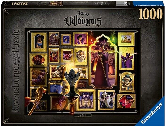 Ravensburger Puzzle 1000 Pezzi Disney Villainous Personaggi Cattivi Jafar Aladin
