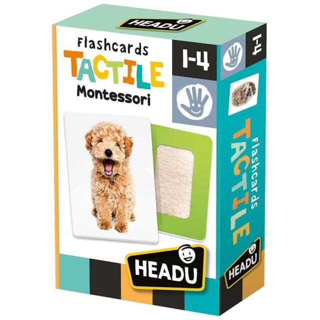HEADU FLASHCARDS TACTILE MONTESSORI 1-4