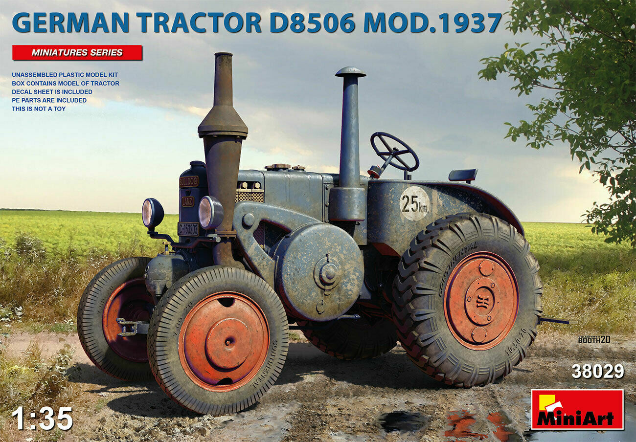 MINIART 1:35 KIT TRATTORE AGRICOLO TEDESCO LANZ BULLDOG D8506 MOD 1937 ART 38029