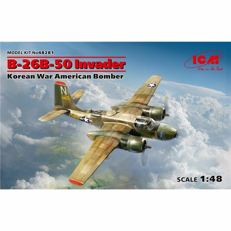 ICM 1:48 KIT AEREO B 26B 50 INVADER KOREAN WAR AMERICAN BOMBER   ART 48281