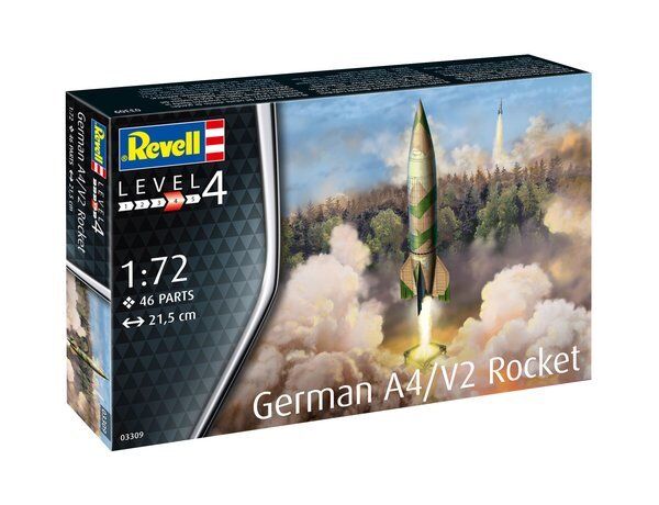REVELL 1:72 KIT IN PLASTICA RAZZO TEDESCO GERMAN A4/V2 ROCKET ART 03309