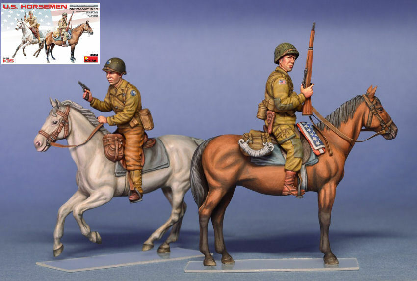 U.S. Horsemen Normandy 1944 Figure Plastic Kit 1:35 Model MINIART