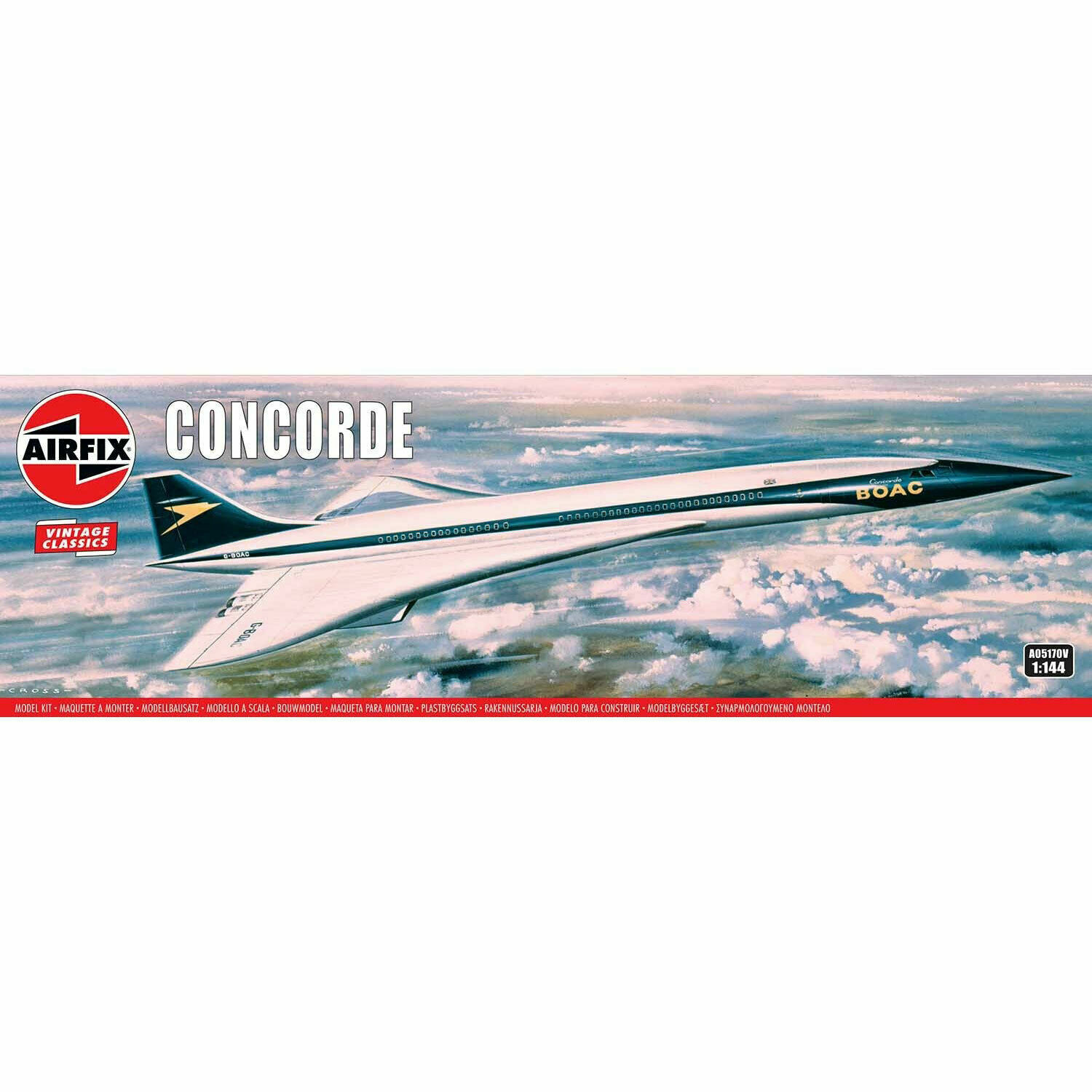 AIRFIX VINTAGE CLASSICS  1:144 KIT AEREO CONCORDE 38,5 CM     ART 05170V SERIE 5