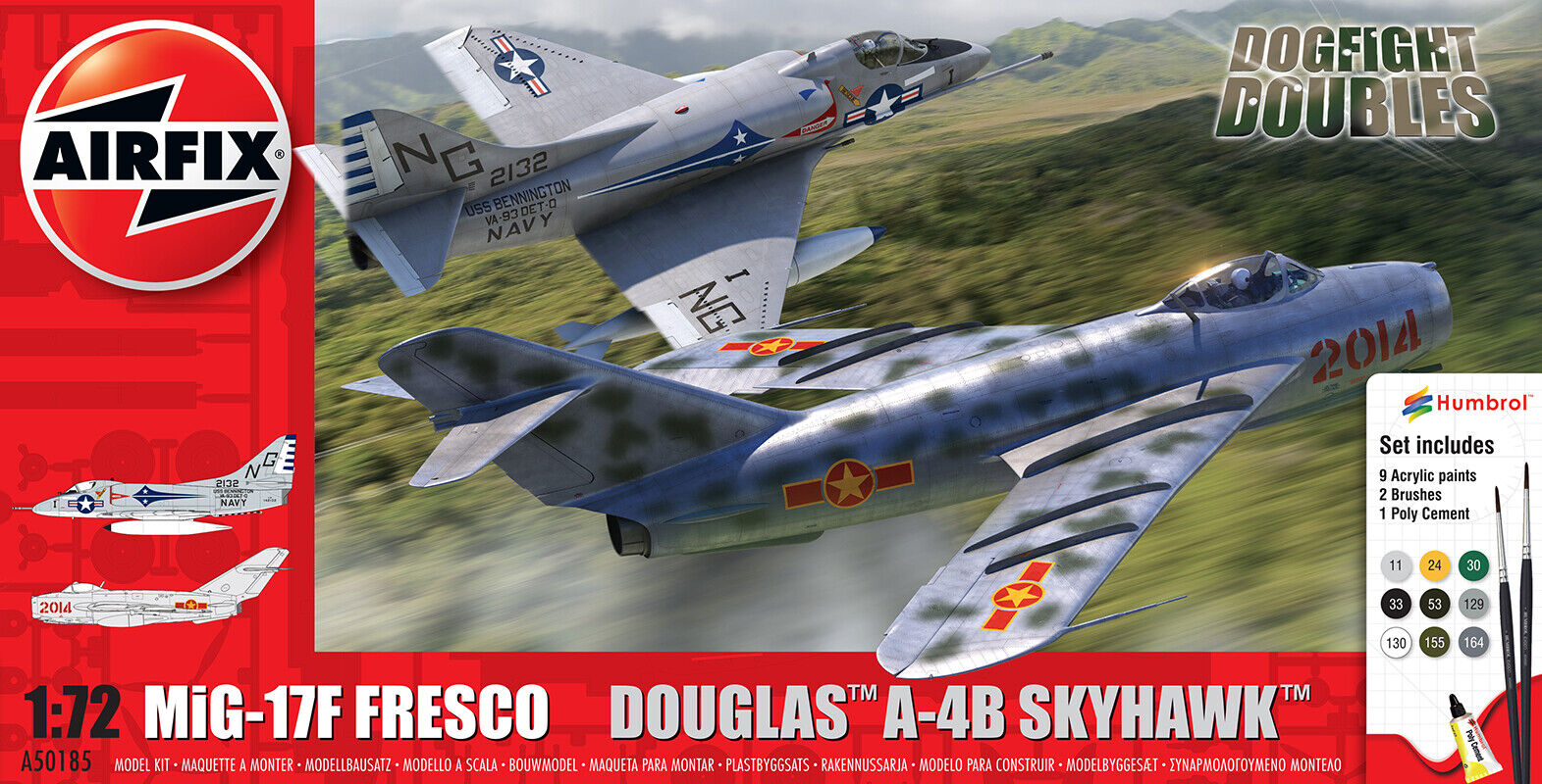 Mig 17F Fresco Douglas A-4b Skyhawk Dogfight Double 1:72 Plastic Model Kit