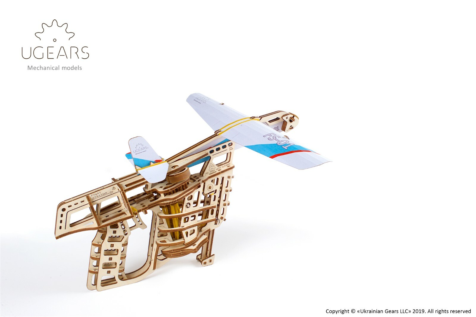Ugears Flight Starter - Modello funzionante da assemblare in legno