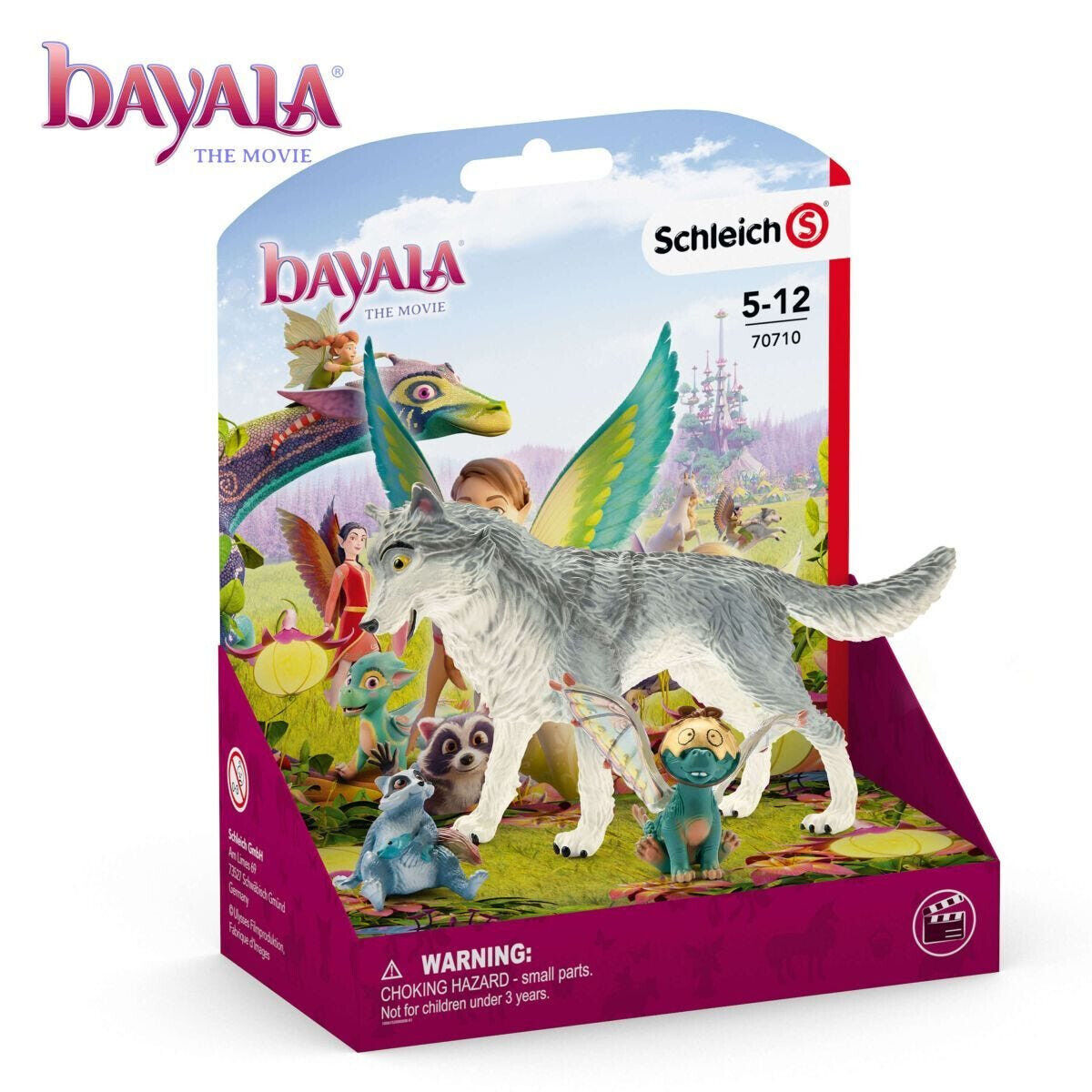 Schleich Bayala il Film Lykos, Nugur & Piuh 70710 Fate Elfi Animali