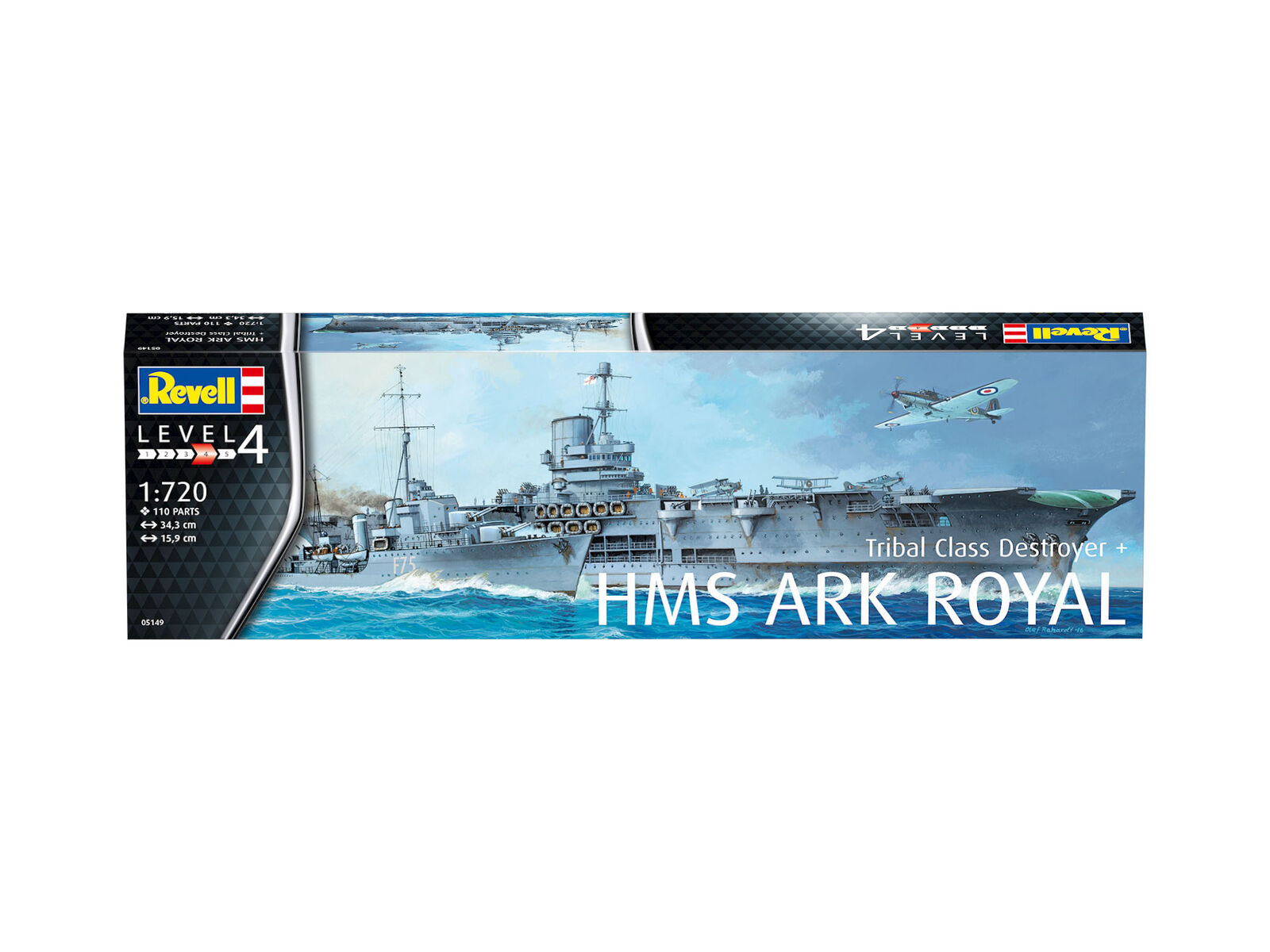 HMS Ark Royal & Tribal Class Destroyer 1:720 Plastic Model Kit REVELL
