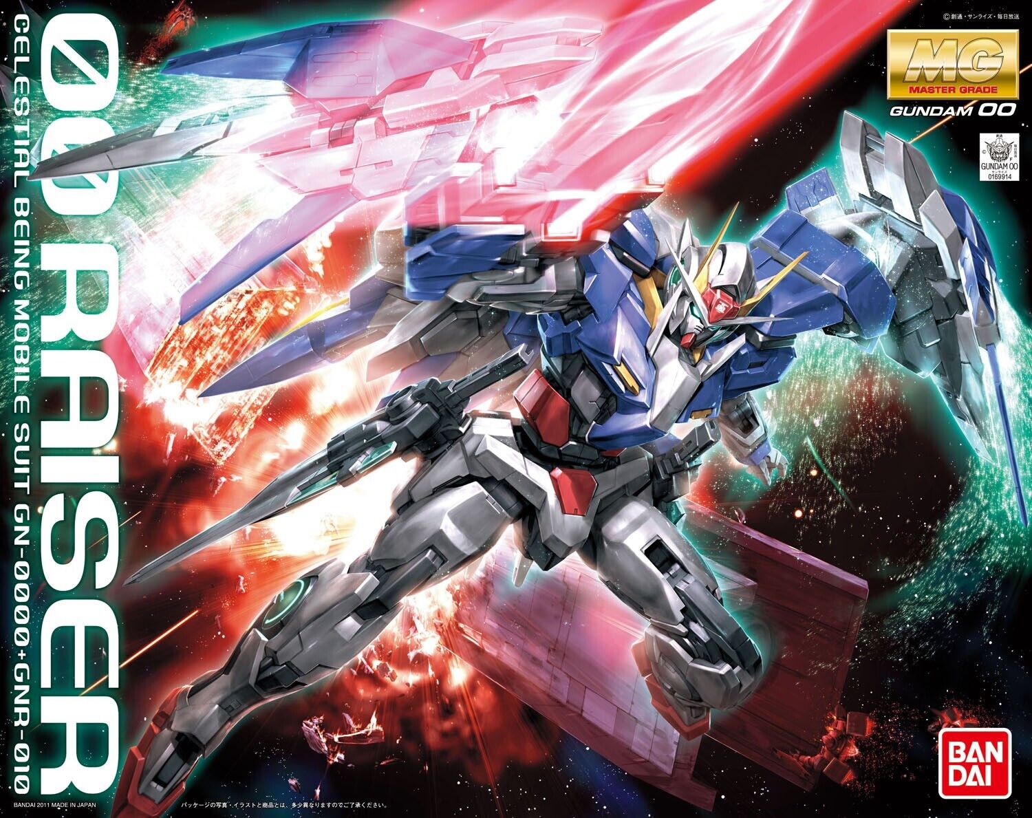 GUNDAM 1/100 MG OO Raiser 00 Model Kit Bandai Gunpla Nuovo NEW