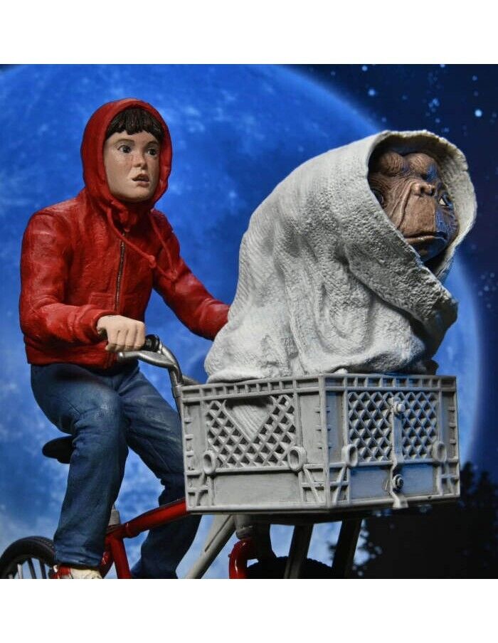 NECA E.T. EXTRA TERRESTRE ELLIOT &amp; ET ON BICYCLE DIORAMA 14 CM ACTION FIGURE