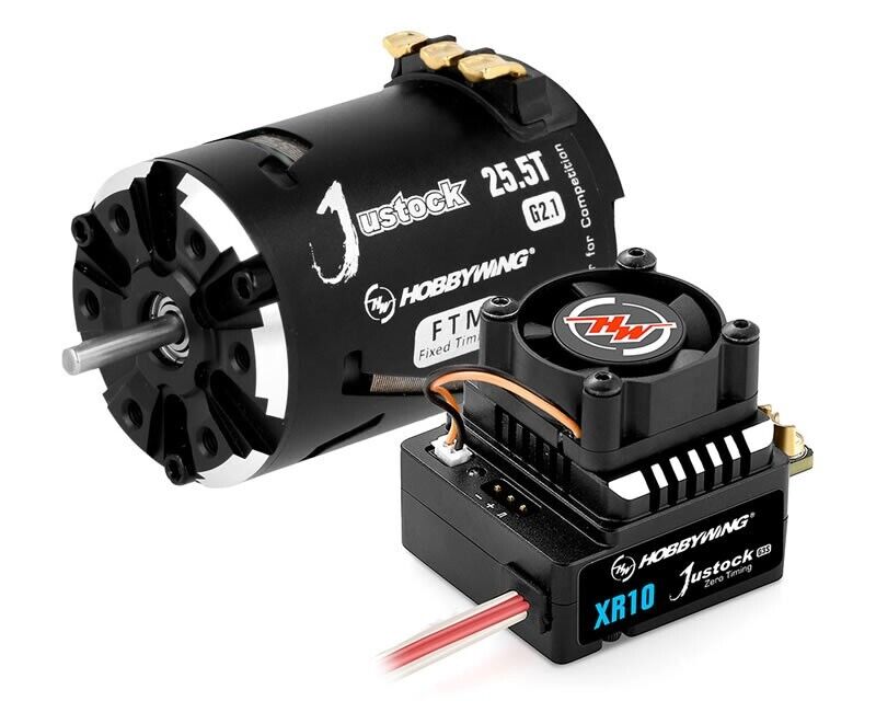 Hobbywing XeRun Justock Combo G3S + 25.5T G2.1 1600kV 1:10 38020374 modellismo