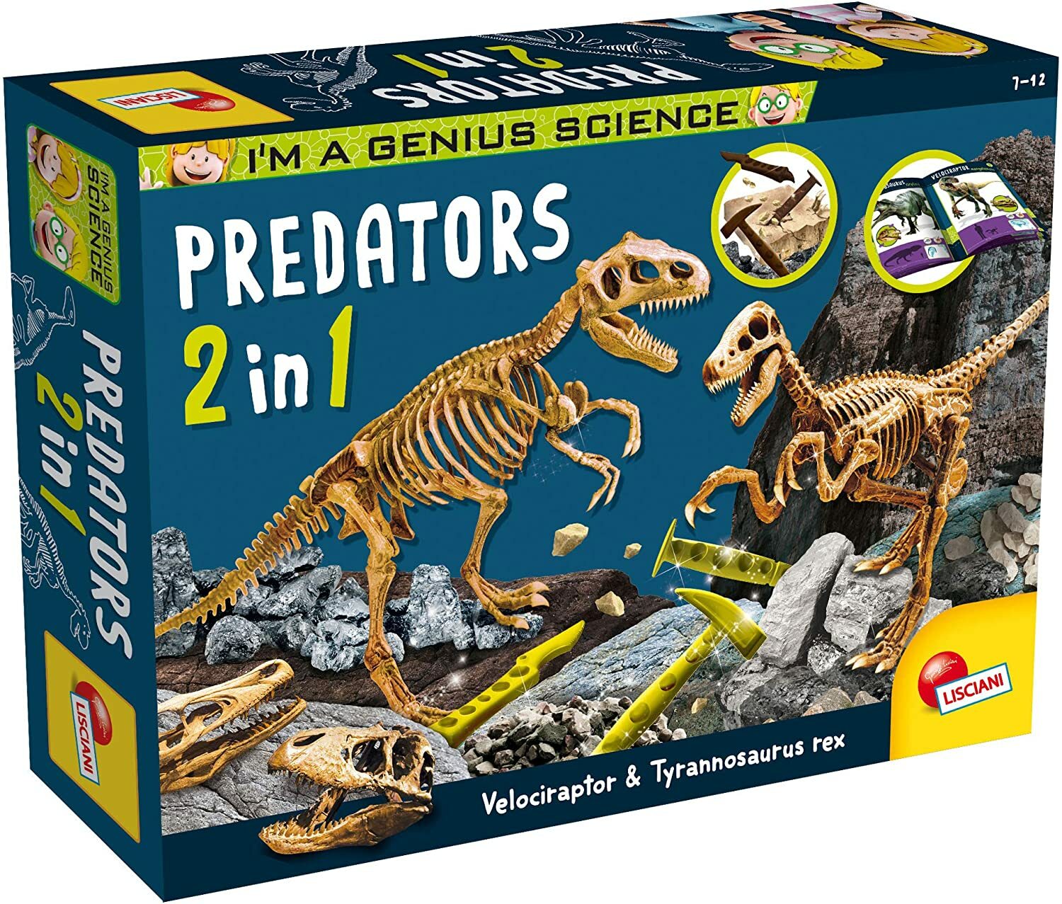 LISCIANI PREDATORS 2 IN 1 I'M A GENIUS SCIENCE GIOCO SCIENTIFICO
