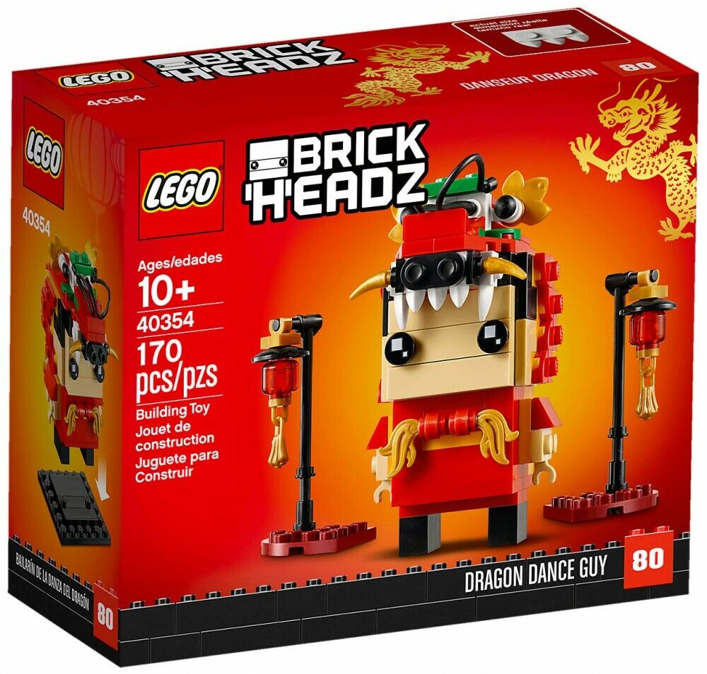 LEGO 40354 - LEGO BRICK HEADZ N° 80 - DANZATORE DEL DRAGO - NUOVO
