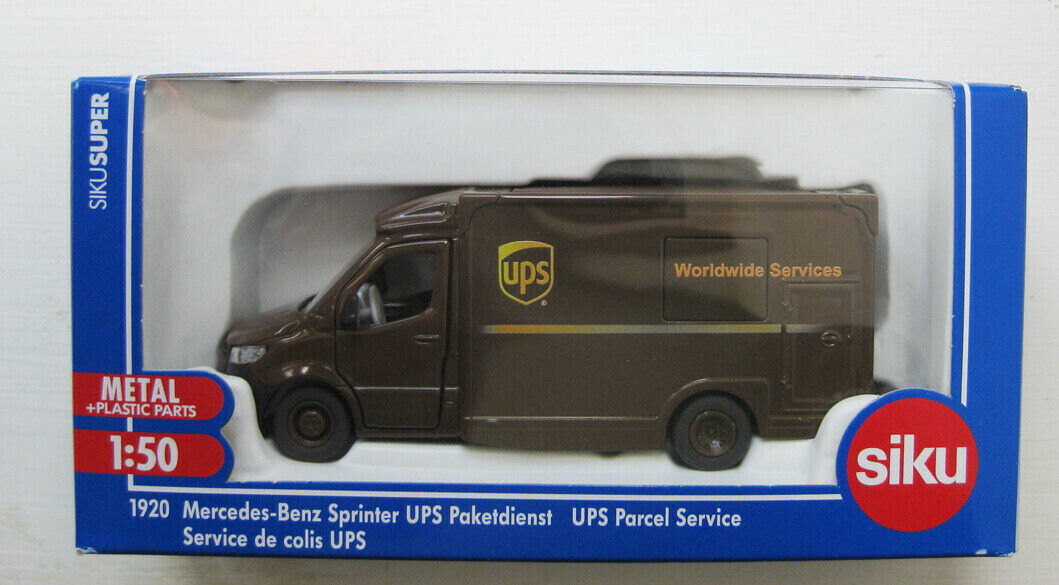 SIKU SUPER  1:50 DIE CAST FURGONE MERCEDES  BENZ SPRINTER UPS  SERVICE ART  1920