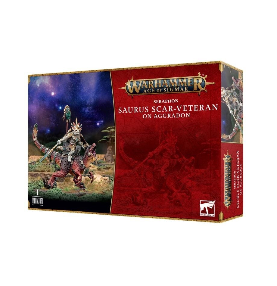 SAURUS SCAR-VETERAN ON AGGRADON miniatura Seraphon Warhammer Age of Sigmar
