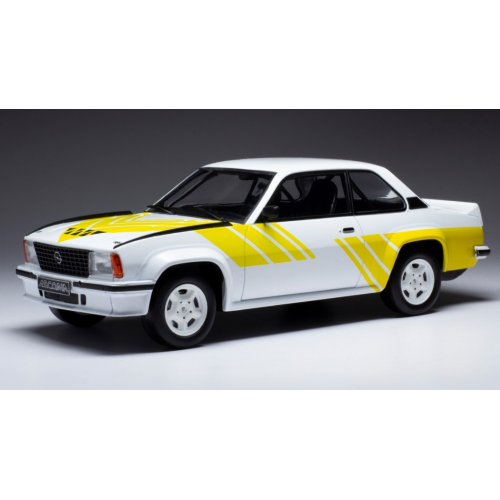 OPEL ASCONA B 400 1982 WHITE/YELLOW 1:18 Ixo Model Auto Stradali Die Cast