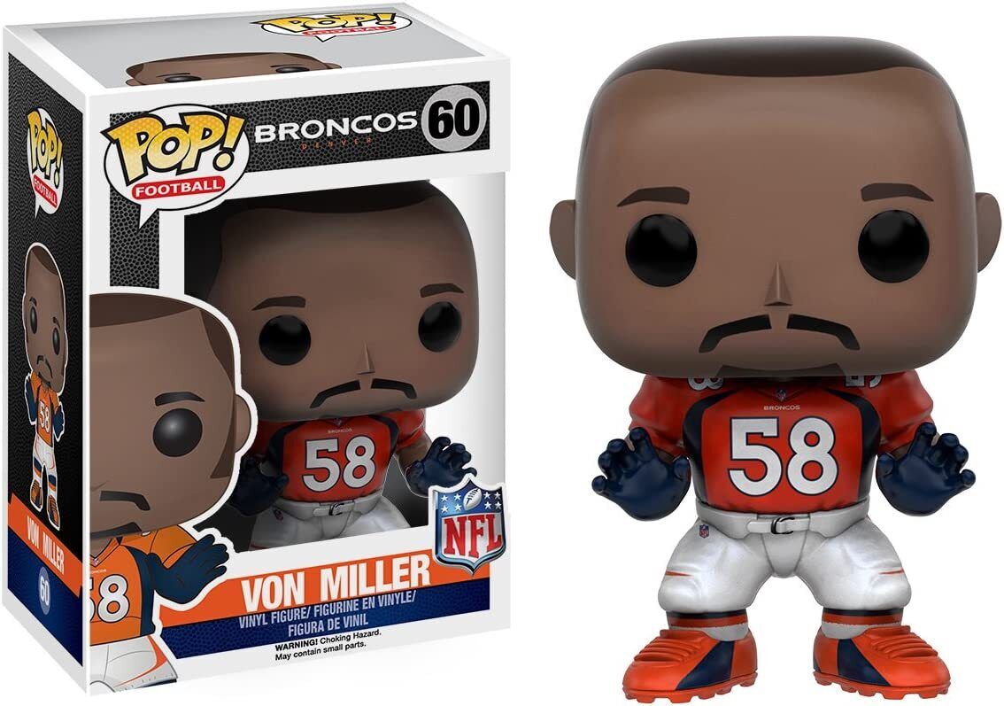 Funko Pop! Football NFL: Von Miller. Broncos Denver n. 60. Action Figure cm 1...