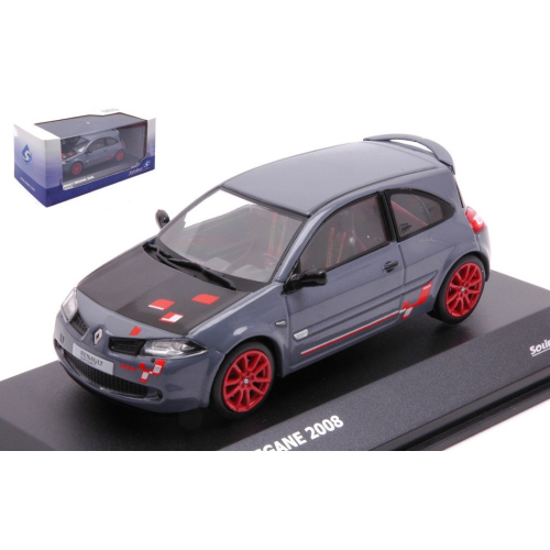 RENAULT MEGANE R26-R 2009 GREY/RED 1:43 Solido Auto Stradali Die Cast Modellino
