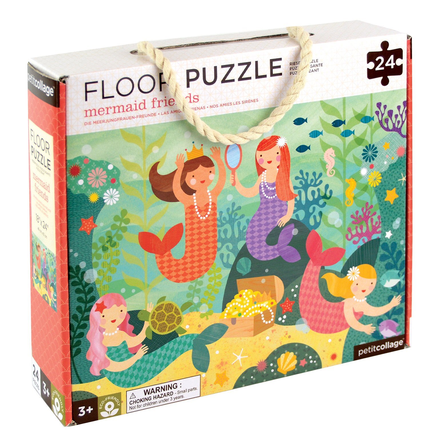 Petit Collage Floor Puzzle   Mermaid Friends