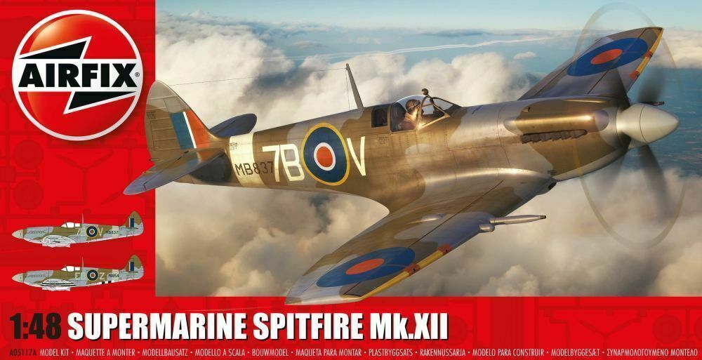 AIRFIX 1:48 KIT AEREO SUPERMARINE SPITFIRE Mk.XII LUNGHEZZA 20,2 CM  ART A05117A