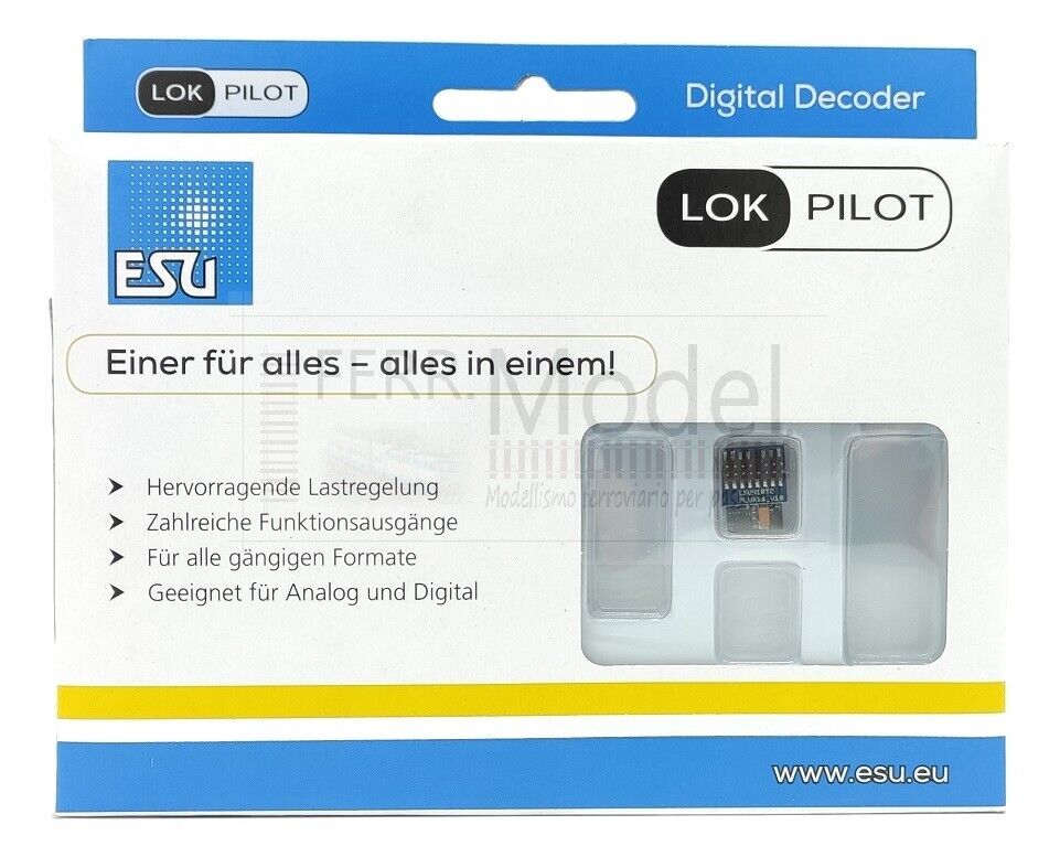 ESU ELECTRONIC 59814 - Decoder LokPilot V5 DCC MM SX M4 - PLUX16