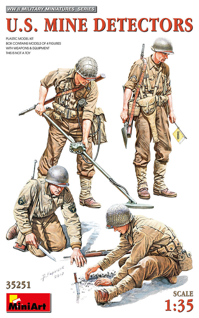U.s. Mine Detectors 1:35 Plastic Model Kit MINIART