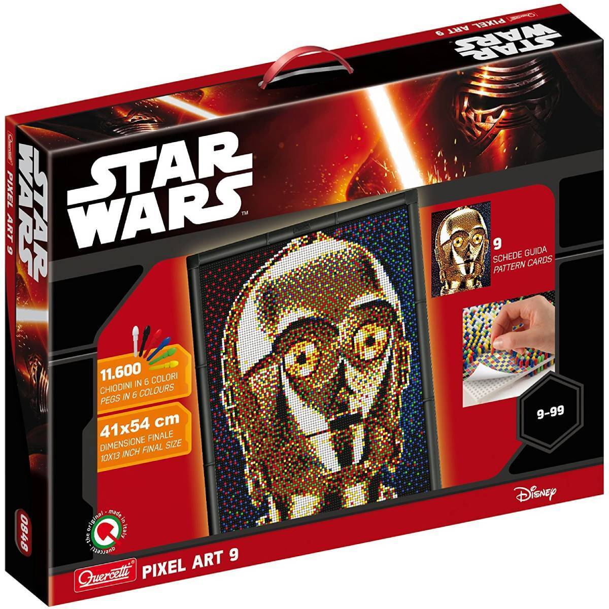 Quercetti 0849 Chiodini Pixel Art 9 Ritratto Disney Star Wars C-3PO 0848