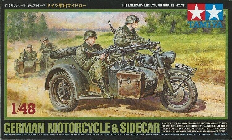 Tamiya 32578 German Motorcycle & Sidecar Kit Montaggio 1/48