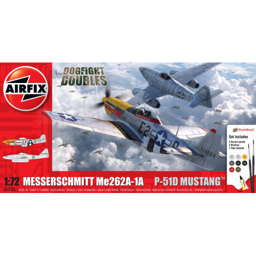 MESSERSCHMITT ME262 AND P51D MUSTANG DOGFIGHT DOUBLE KIT 1:72 Airfix Kit Aerei